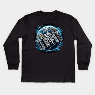 The International Space Station Kids Long Sleeve T-Shirt